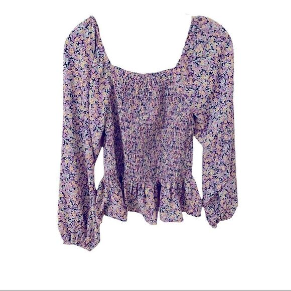 Floral Soffy Peplum Blouse Vero Moda  Sz M  NWT - Picture 6 of 11